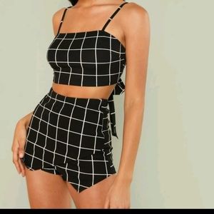 Crop Top and Skort Set